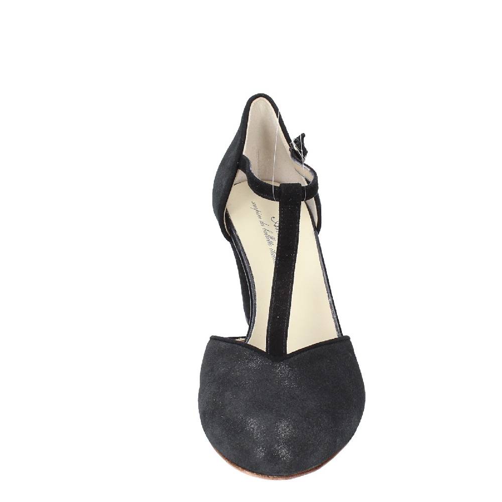 scarpe donna ANNIEL decollete nero camoscio EX258 Consegna Veloce