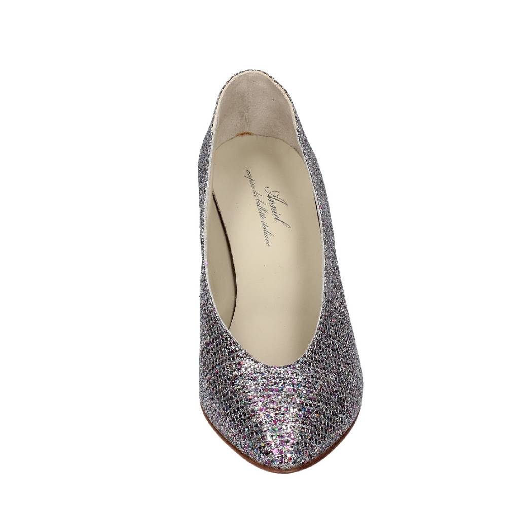 scarpe donna ANNIEL decollete viola glitter argento EX235 Promozione Limitata