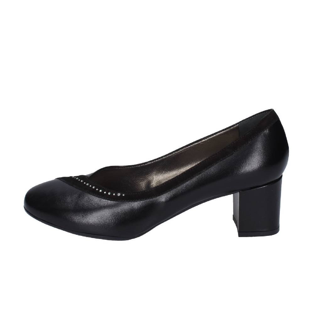scarpe donna CONFORT decollete nero pelle strass EZ331 Shopping Online