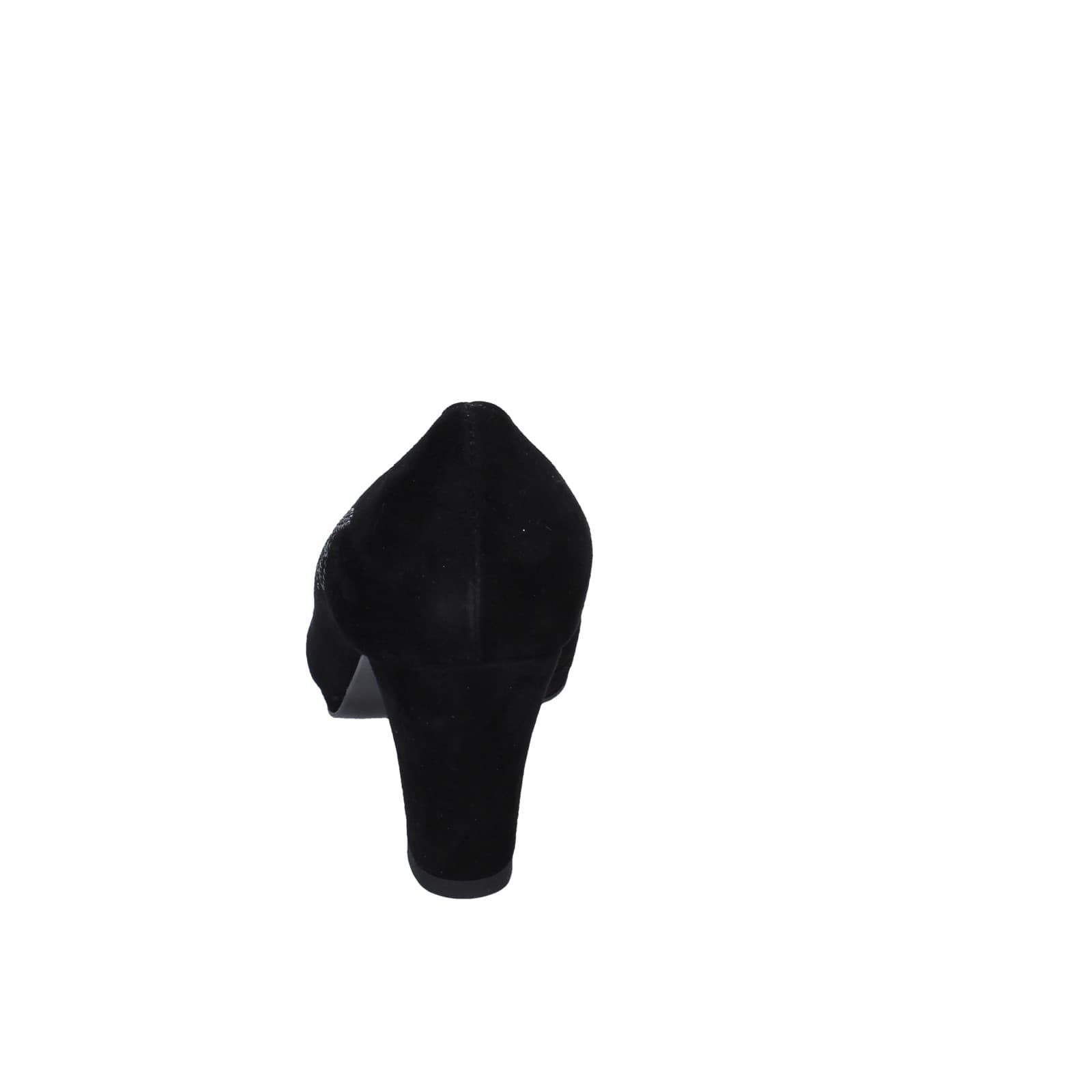 scarpe donna CONFORT decollete nero camoscio strass EZ354 Prezzo Ridotto