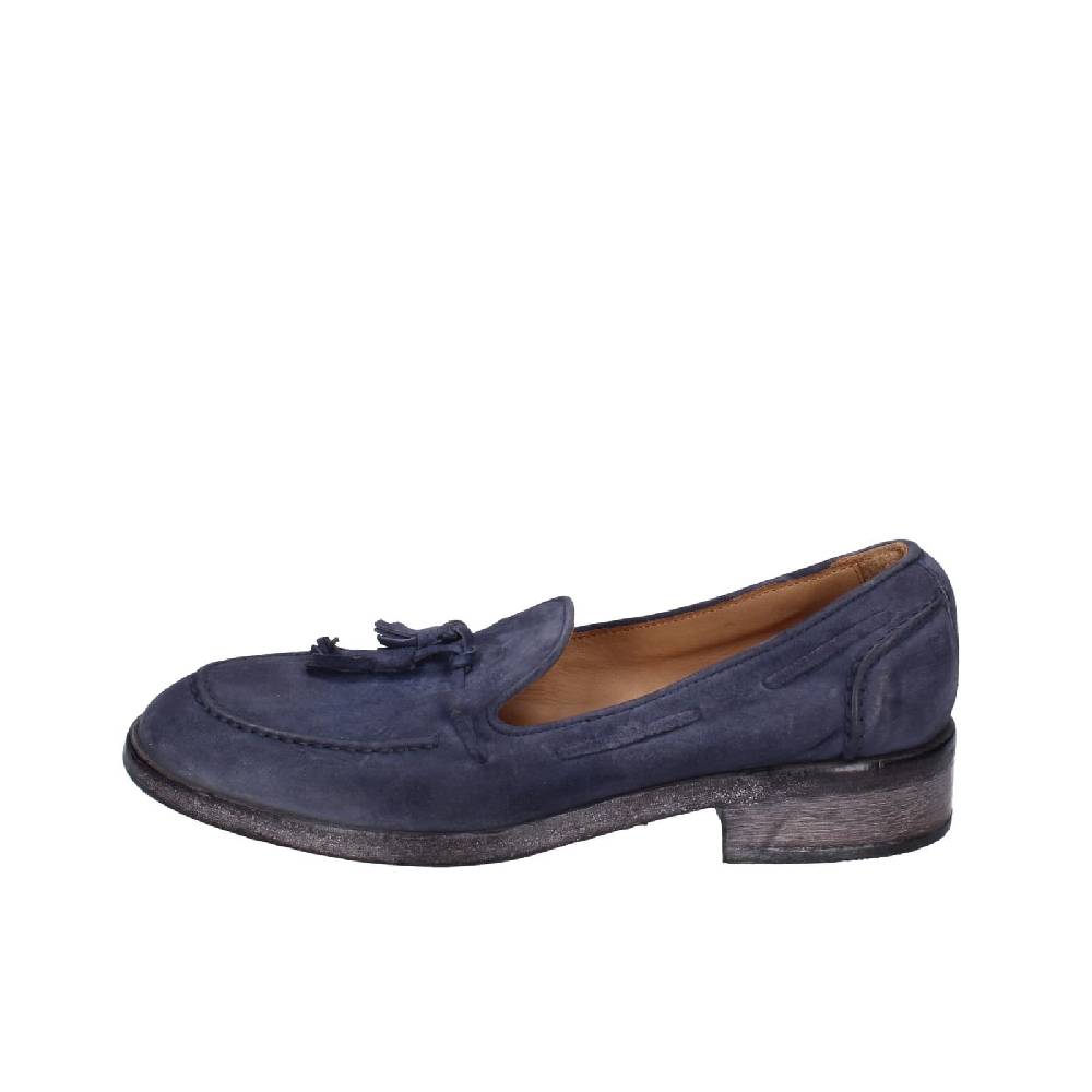 scarpe donna MOMA mocassini blu camoscio 1FS472-0W EZ878 Offerta