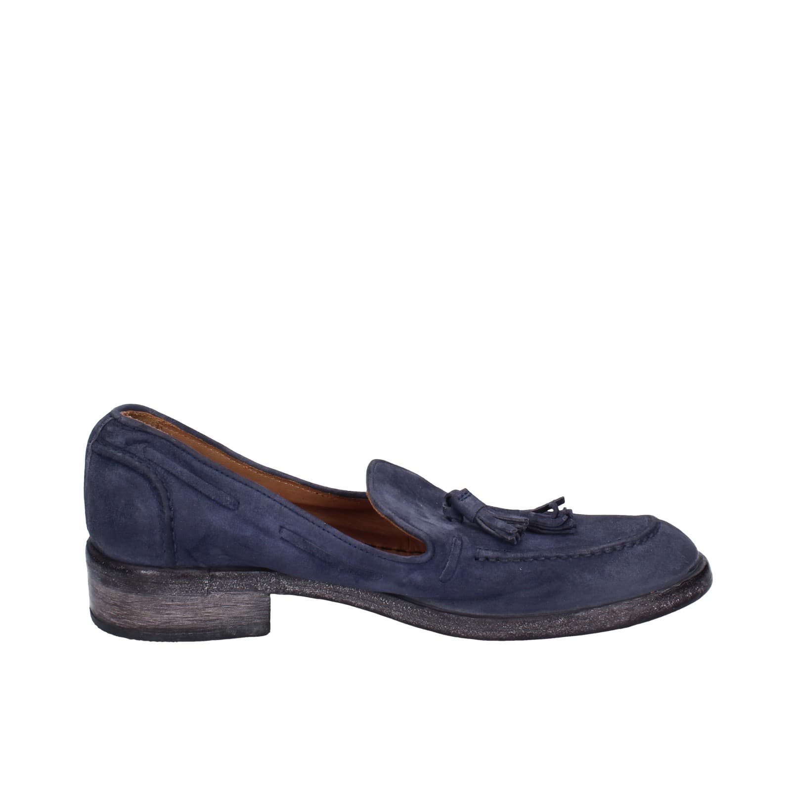 scarpe donna MOMA mocassini blu camoscio 1FS472-0W EZ878 Offerta