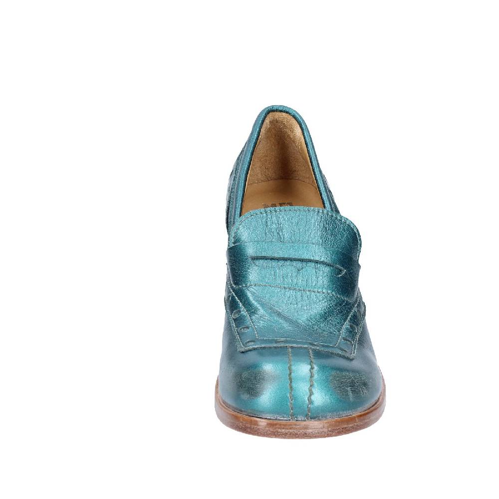 scarpe donna MOMA mocassini verde pelle 47406E VINTAGE EX447 Saldi Di Fabbrica