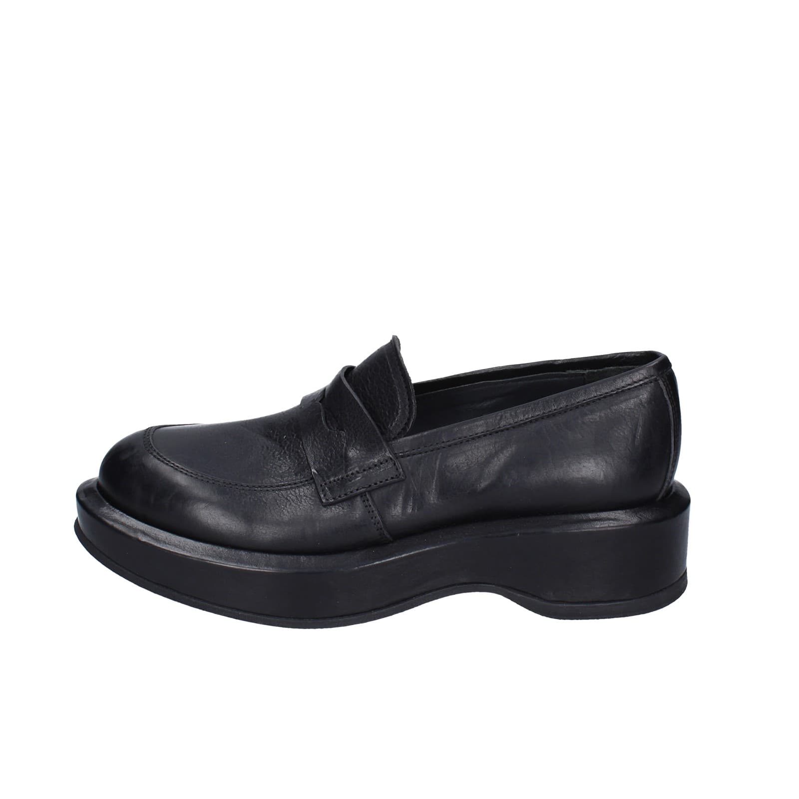 scarpe donna MOMA mocassini nero pelle 82301E-CU EY487 I Più Venduti