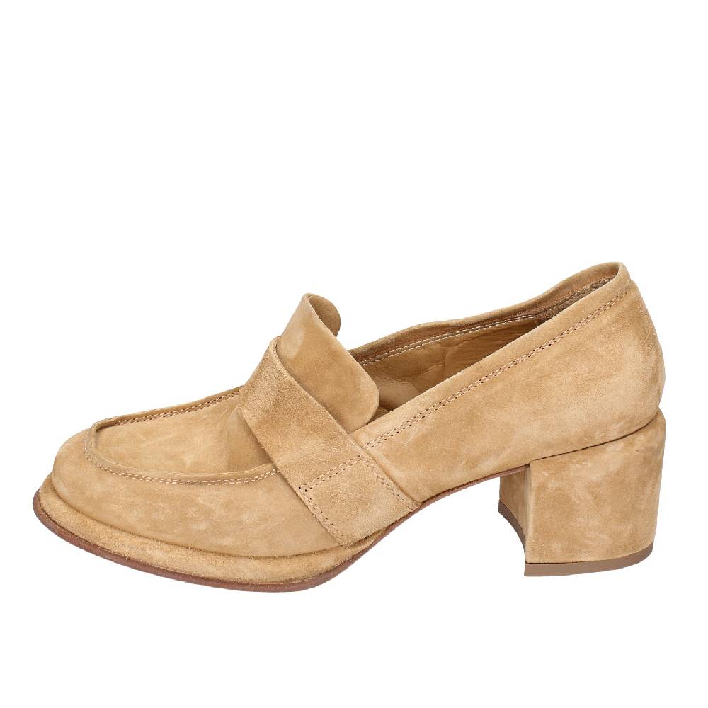 scarpe donna MOMA mocassini beige camoscio 44401E VINTAGE EX469 Vendite Flash