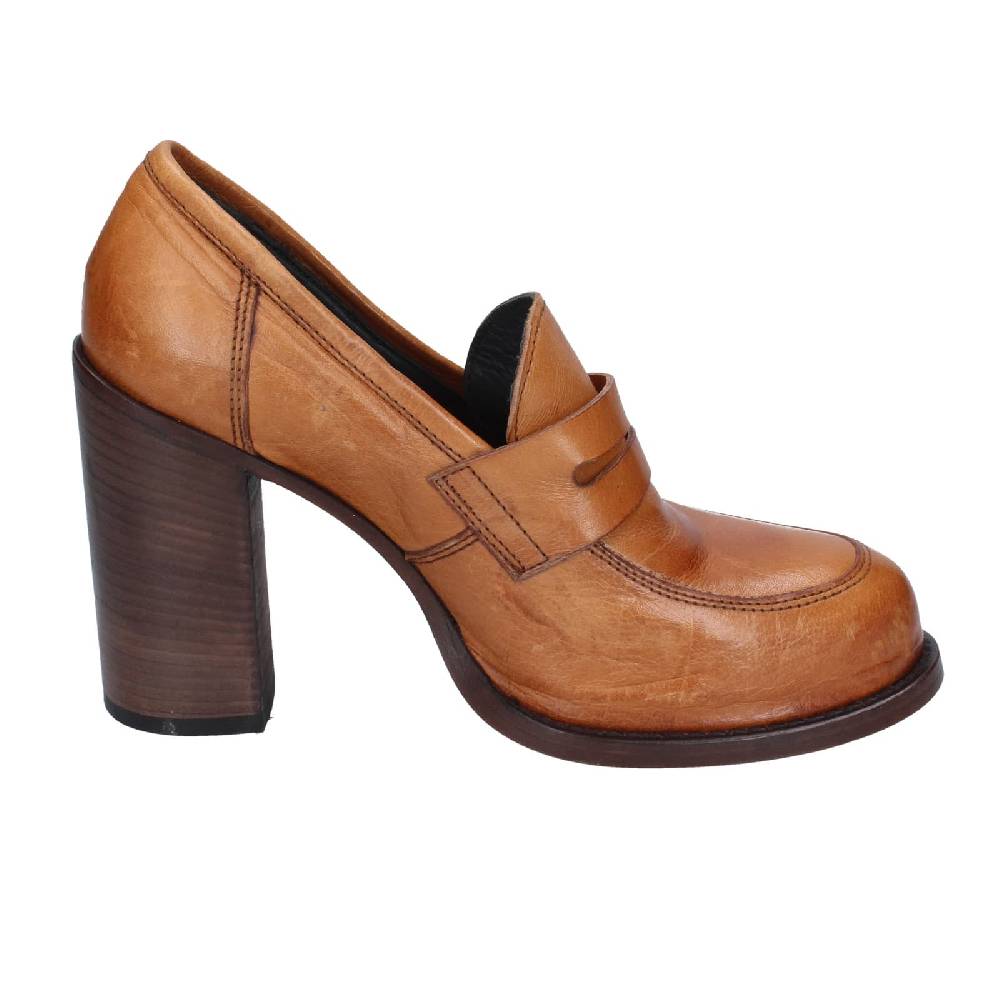 scarpe donna MOMA mocassini marrone pelle 85306E EY568 Negozio