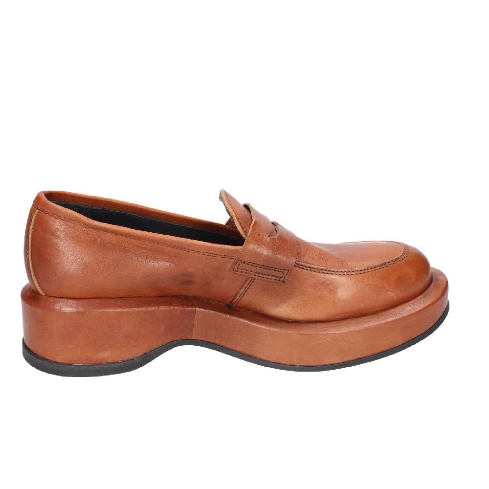 scarpe donna MOMA mocassini marrone pelle 82301E EY562 Nuova