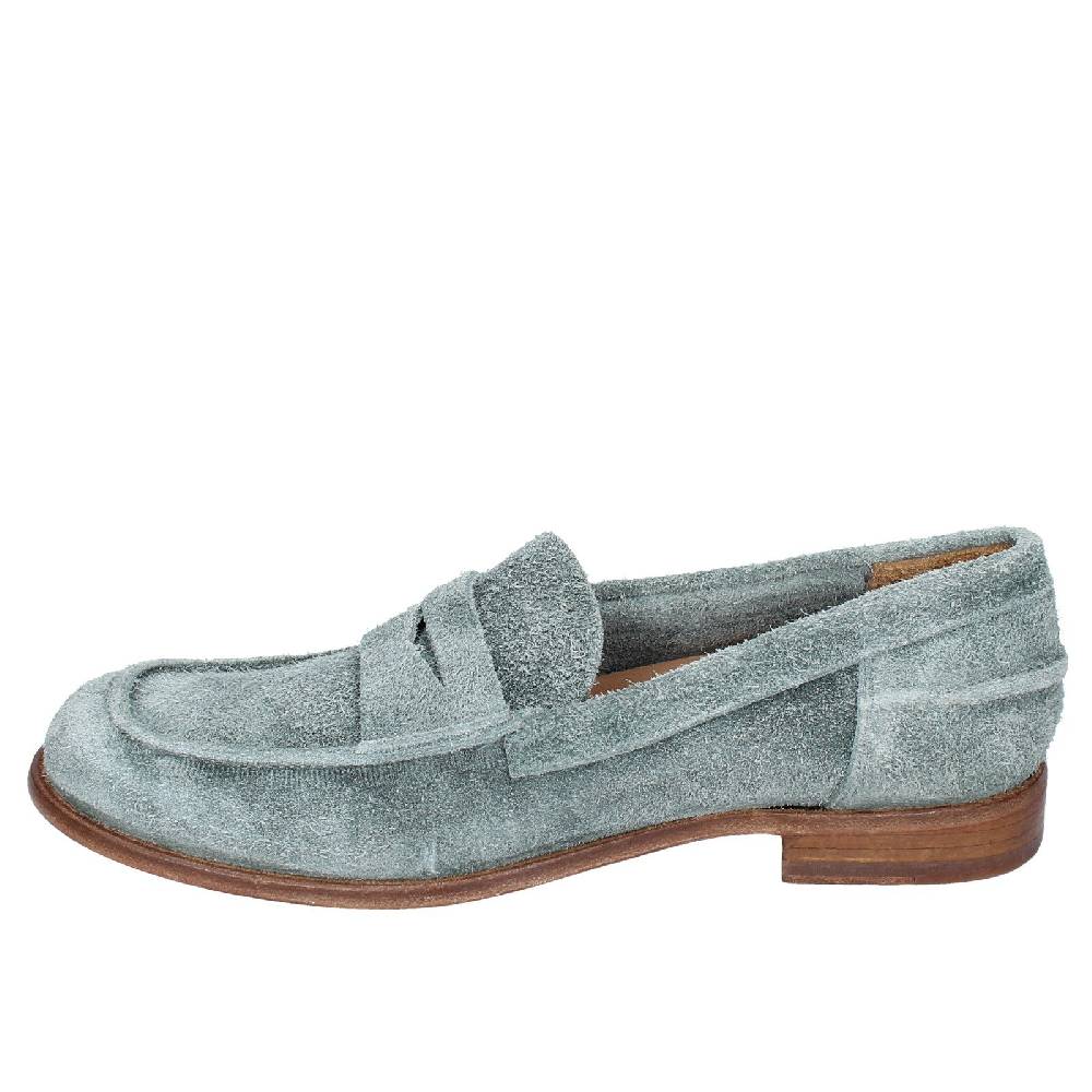 scarpe donna MOMA mocassini verde camoscio 39402E VINTAGE EX508 Italia