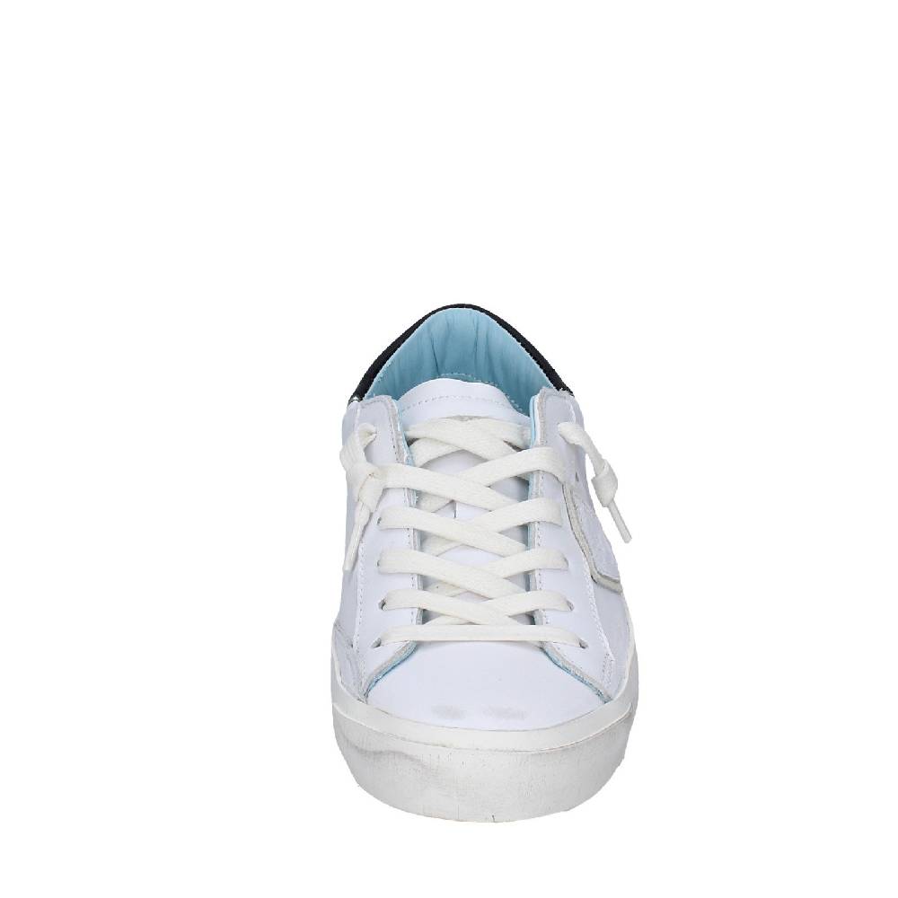 scarpe donna PHILIPPE MODEL sneakers bianco pelle nero VINTAGE EX355 In Linea