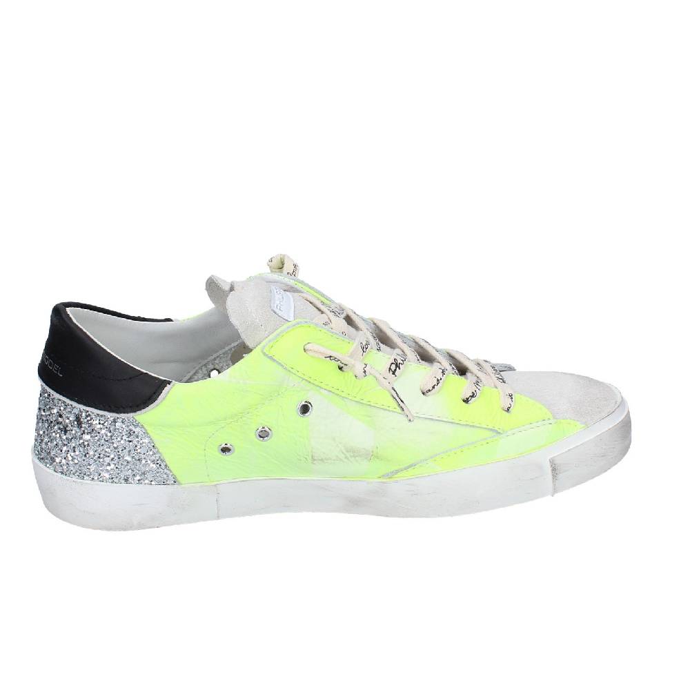 scarpe donna PHILIPPE MODEL sneakers giallo pelle camoscio VINTAGE EX365 Spedizione Gratuita