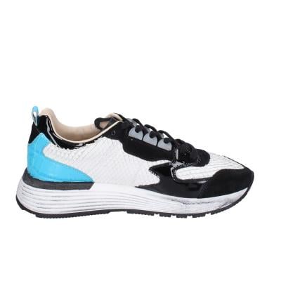 scarpe donna MOMA sneakers bianco pelle nero camoscio 3AS401-CR10 BC853 Pezzi Unici