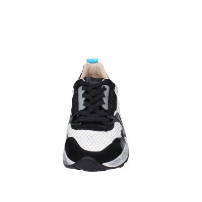 scarpe donna MOMA sneakers bianco pelle nero camoscio 3AS401-CR10 BC853 Pezzi Unici