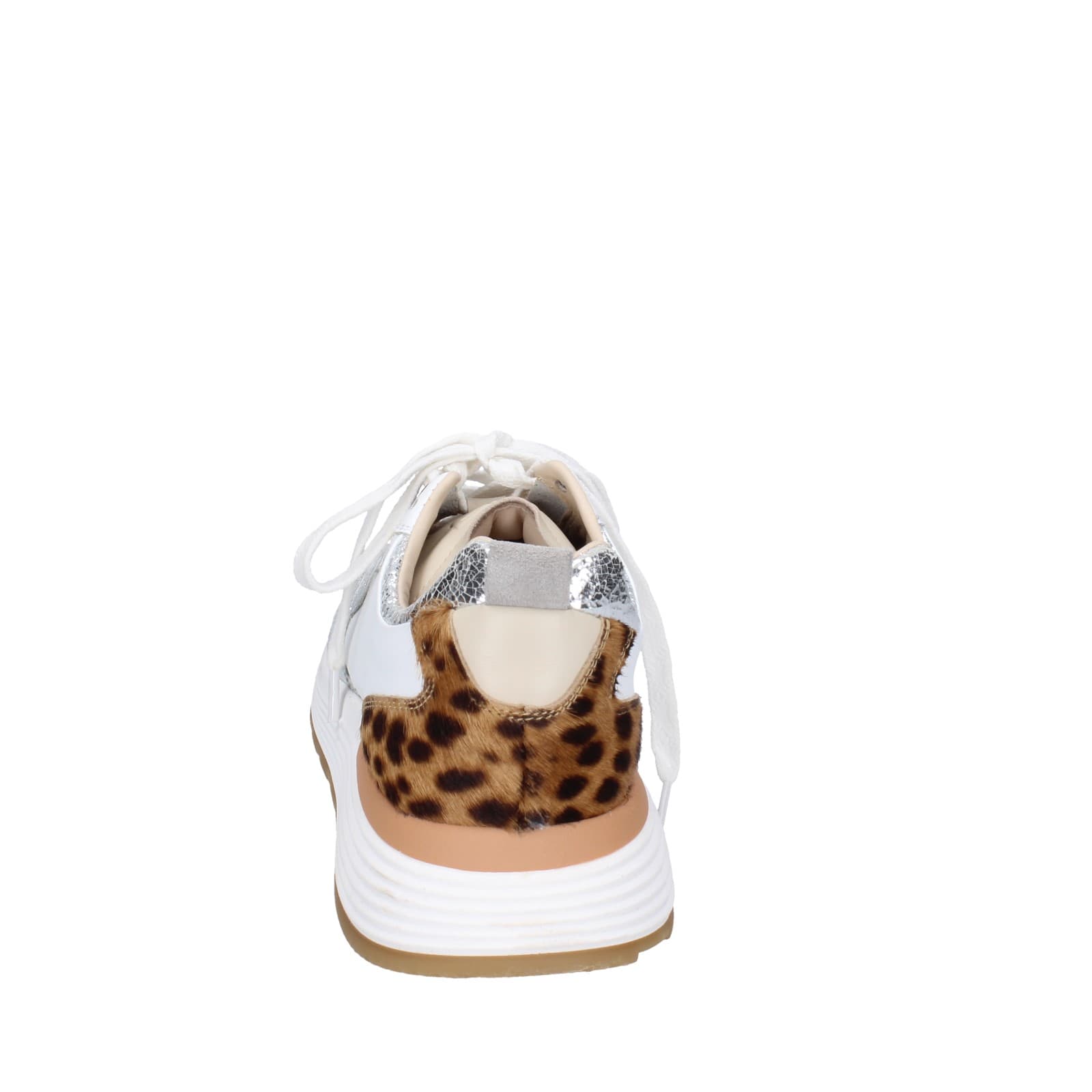 scarpe donna MOMA sneakers bianco pelle argento tessuto 3AS401-CR5 EZ858 Qualità Garantita