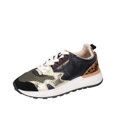 scarpe donna MOMA sneakers nero pelle oro tessuto 3AS401-CR17 BC801 Acquista Ora