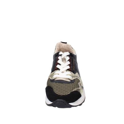 scarpe donna MOMA sneakers nero pelle oro tessuto 3AS401-CR17 BC801 Acquista Ora