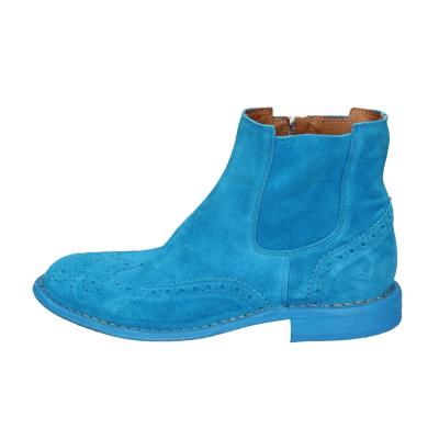 scarpe donna MOMA stivaletti celeste camoscio 1CS405-MAS BC826 In Vendita