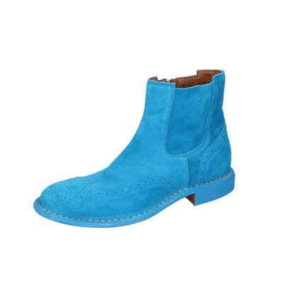 scarpe donna MOMA stivaletti celeste camoscio 1CS405-MAS BC769 Saldi