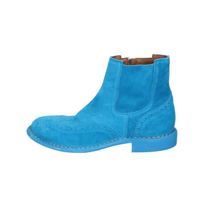 scarpe donna MOMA stivaletti celeste camoscio 1CS405-MAS BC769 Saldi
