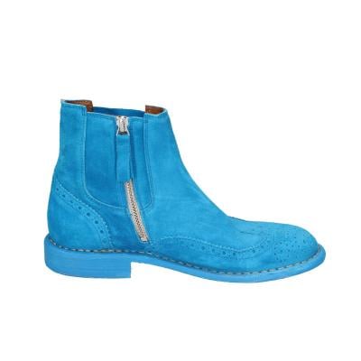 scarpe donna MOMA stivaletti celeste camoscio 1CS405-MAS BC769 Saldi