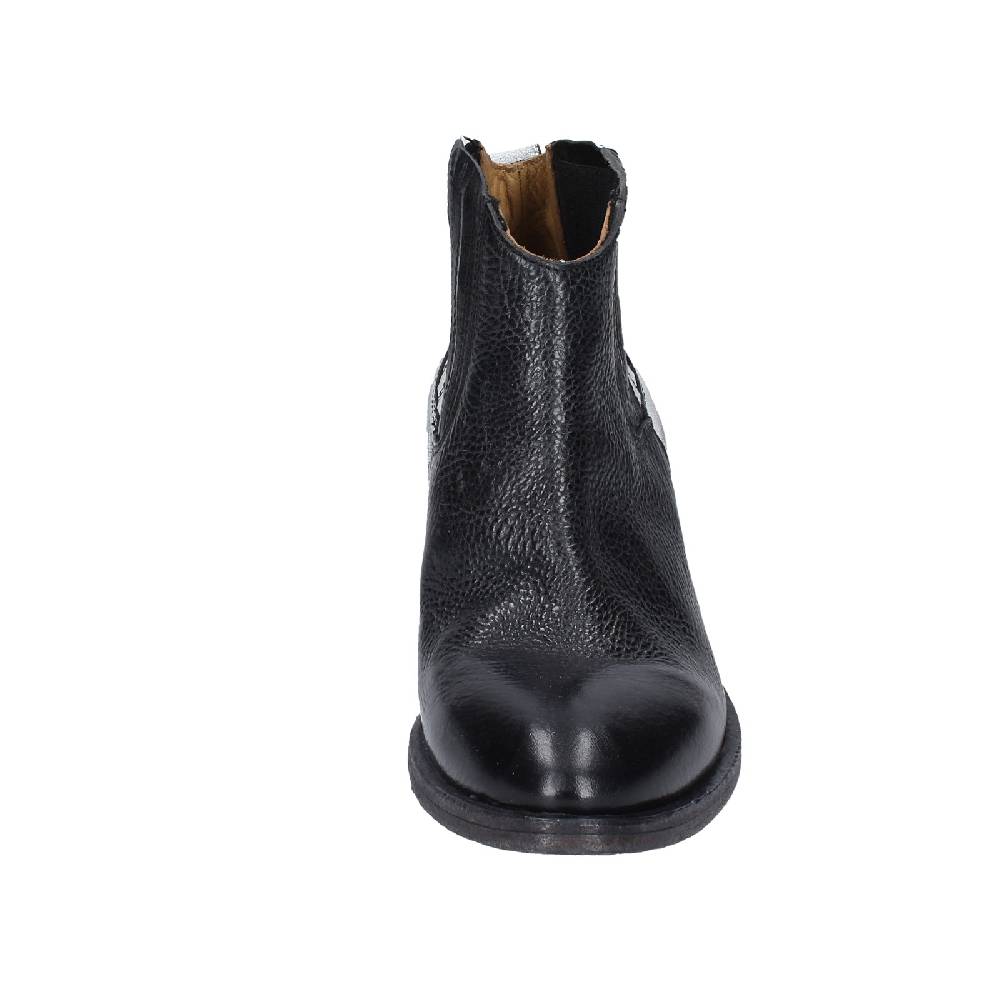 scarpe donna MOMA stivaletti nero pelle grigio 33403B VINTAGE EX393 Saldi Di Fabbrica