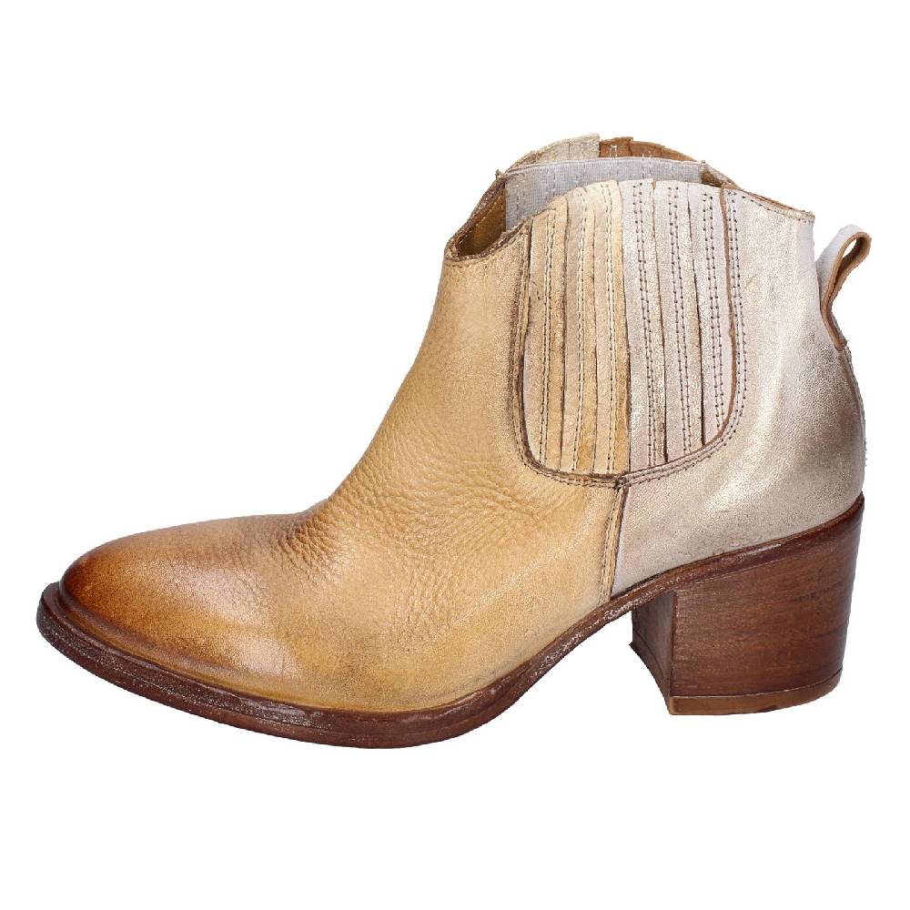 scarpe donna MOMA stivaletti marrone pelle 33403B VINTAGE EX402 Negozio