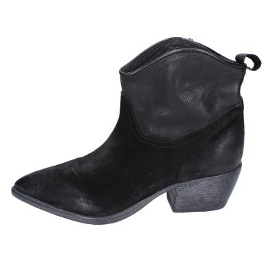 scarpe donna MOMA stivaletti nero camoscio pelle 1CW313 VINTAGE BD809 2025