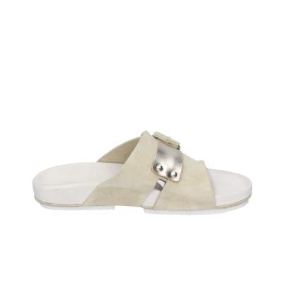 scarpe donna MOMA sandali beige camoscio pelle 1GS458-K0B BC831 Vendita