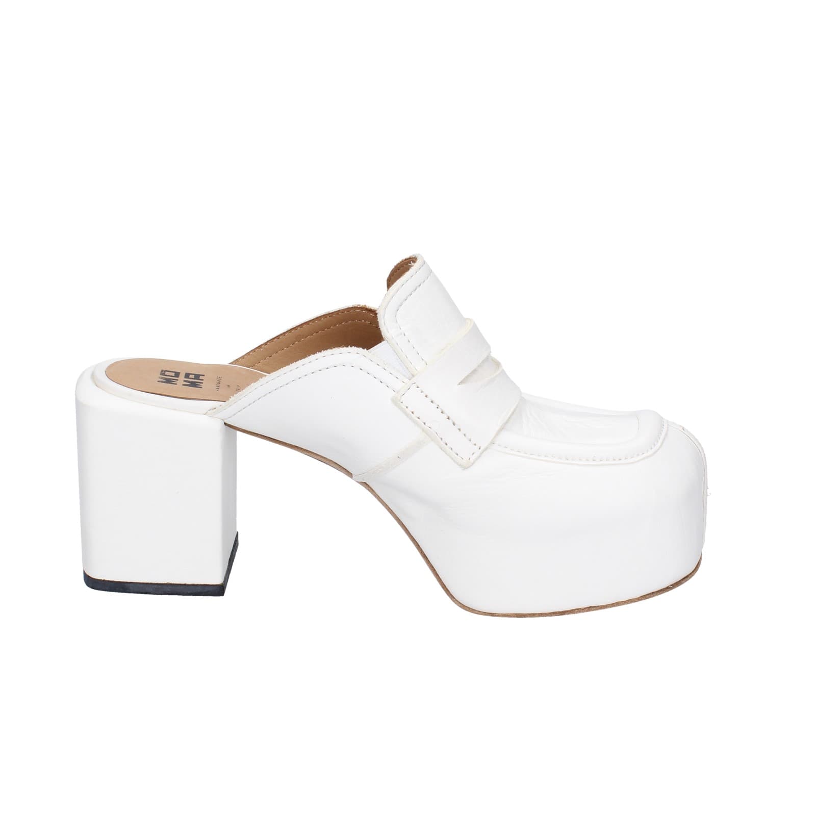 scarpe donna MOMA sandali bianco pelle 1GS448-NAC EZ893 Promozione Limitata