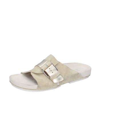 scarpe donna MOMA sandali beige pelle oro camoscio 1GS458-K0B BC770 Affare Del Giorno