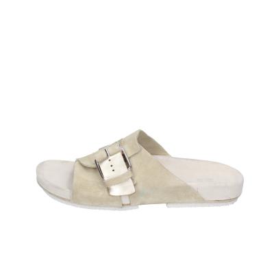 scarpe donna MOMA sandali beige pelle oro camoscio 1GS458-K0B BC770 Affare Del Giorno