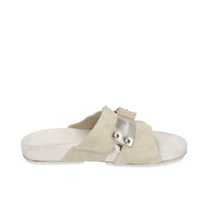 scarpe donna MOMA sandali beige pelle oro camoscio 1GS458-K0B BC770 Affare Del Giorno
