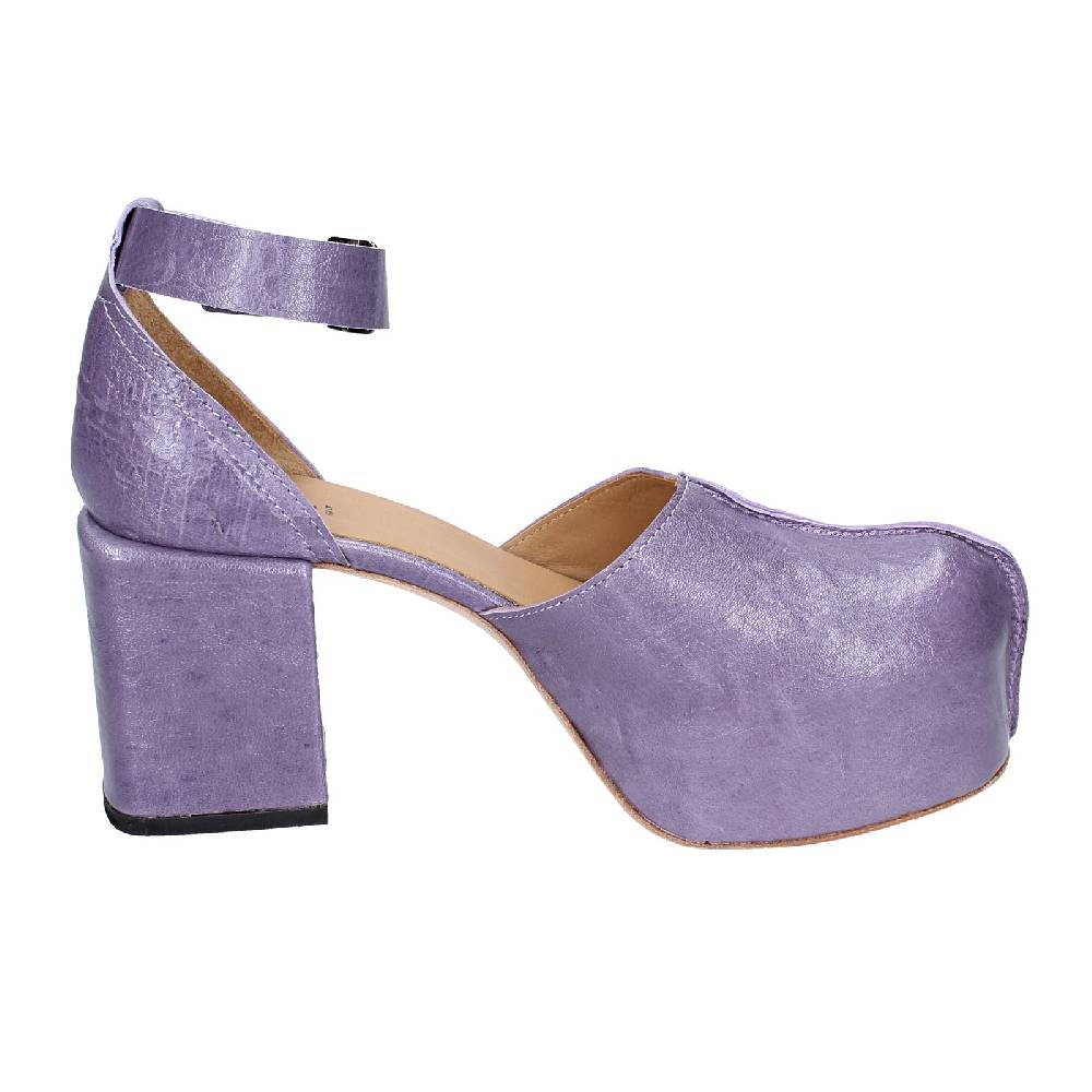 scarpe donna MOMA sandali viola pelle AGS445 EX374 Offerta