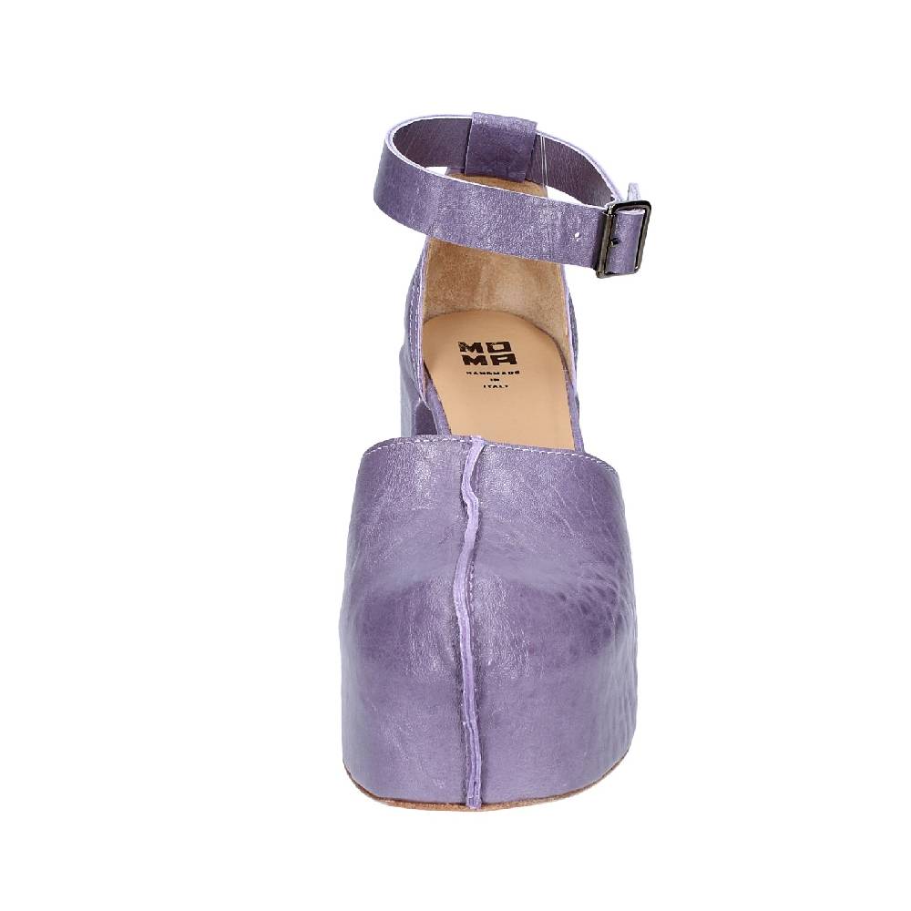 scarpe donna MOMA sandali viola pelle AGS445 EX374 Offerta