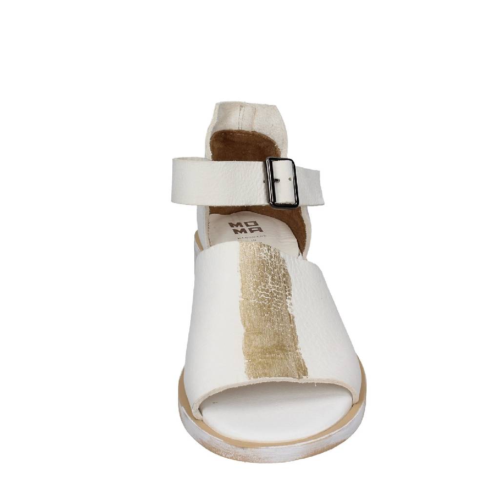 scarpe donna MOMA sandali bianco pelle oro 35403G VINTAGE EX403 Economico