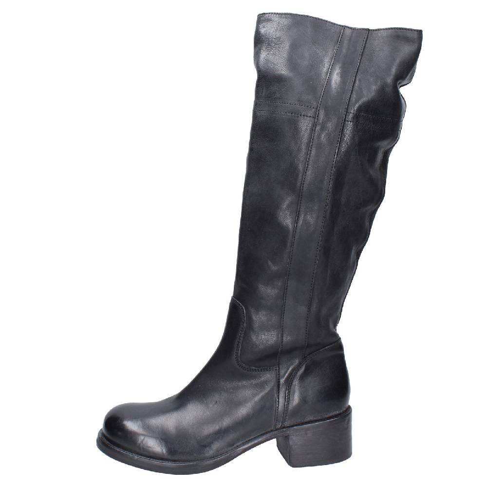 scarpe donna MOMA stivali nero pelle 72306D VINTAGE EX511 Outlet