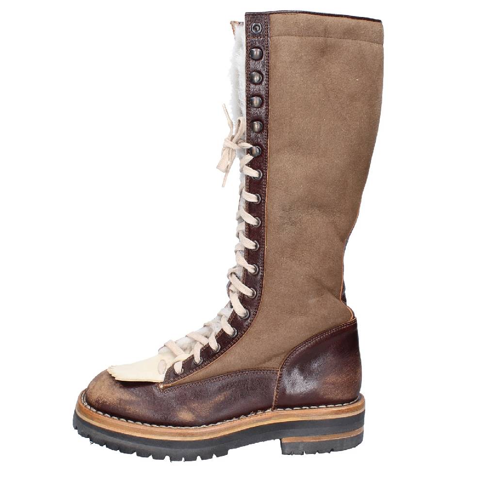 scarpe donna MOMA stivali marrone pelle camoscio 81304D VINTAGE EX514 Vendita Calda