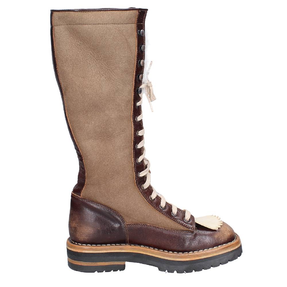scarpe donna MOMA stivali marrone pelle camoscio 81304D VINTAGE EX514 Vendita Calda
