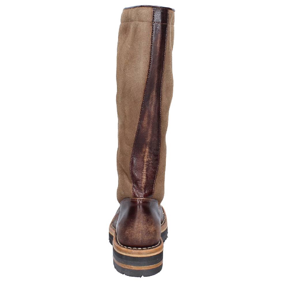 scarpe donna MOMA stivali marrone pelle camoscio 81304D VINTAGE EX514 Vendita Calda