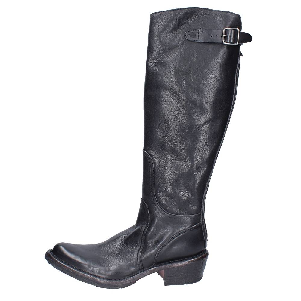 scarpe donna MOMA stivali nero pelle 77303D VINTAGE EX521 Qualità