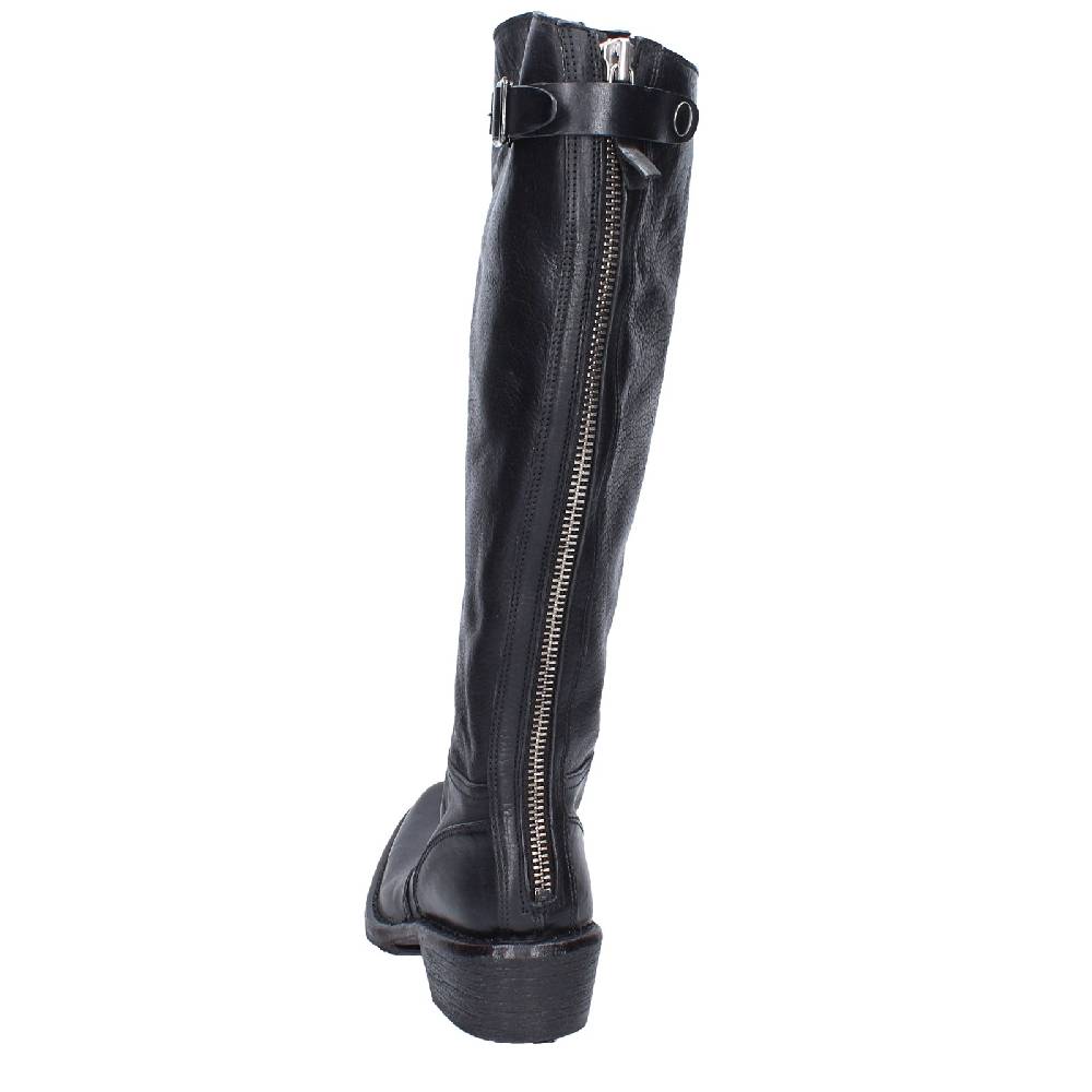 scarpe donna MOMA stivali nero pelle 77303D VINTAGE EX521 Qualità