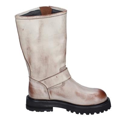 scarpe donna MOMA stivali marrone pelle beige 1DW340 VINTAGE BD924 Moda