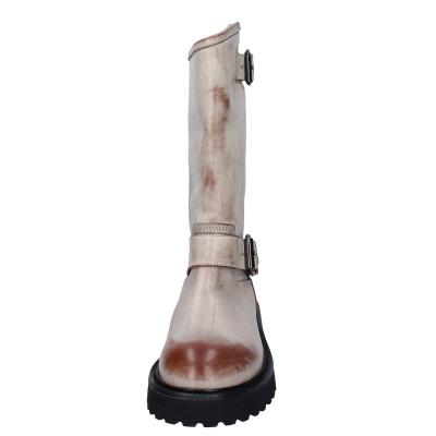 scarpe donna MOMA stivali marrone pelle beige 1DW340 VINTAGE BD924 Moda
