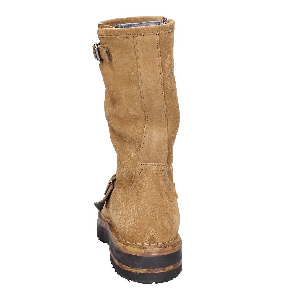 scarpe donna MOMA stivali marrone camoscio VINTAGE EX516 Italy