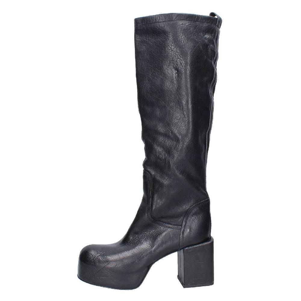 scarpe donna MOMA stivali nero pelle 87305D VINTAGE EX512 2025