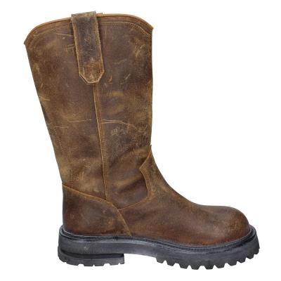 scarpe donna MOMA stivali marrone pelle camoscio 1DW358 VINTAGE BD925 Qualità
