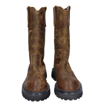 scarpe donna MOMA stivali marrone pelle camoscio 1DW358 VINTAGE BD925 Qualità