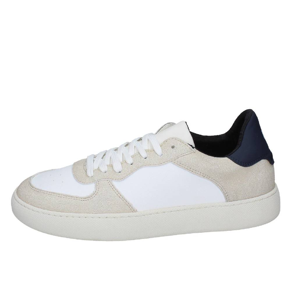 scarpe uomo NIRA RUBENS sandali bianco pelle beige camoscio EX195 Qualità Garantita