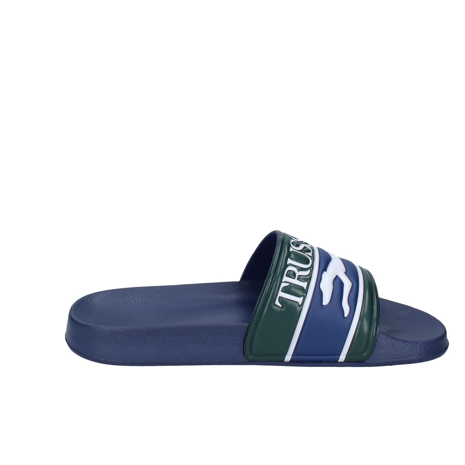 scarpe uomo TRUSSARDI sandali blu plastica verde EY246 Negozi Online