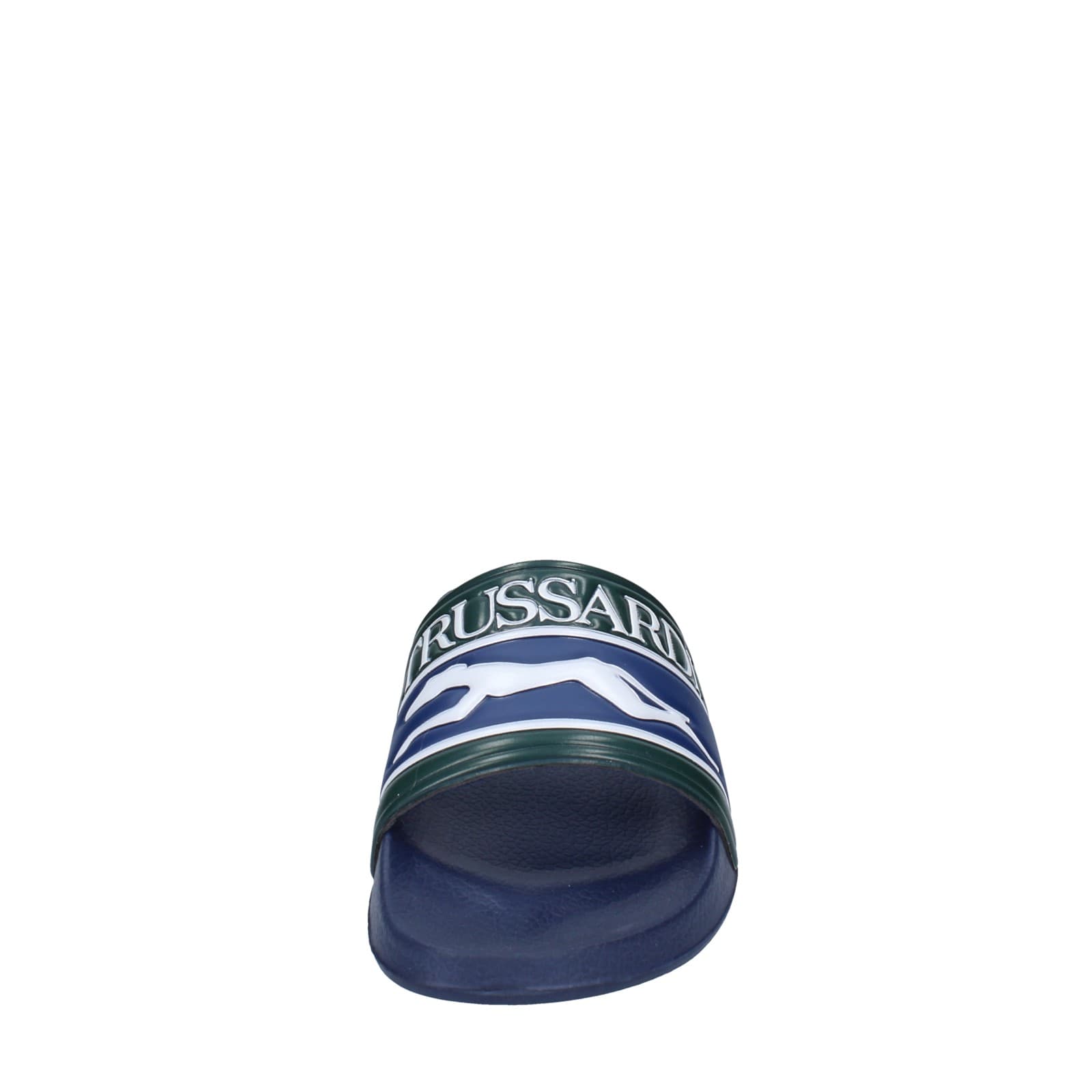scarpe uomo TRUSSARDI sandali blu plastica verde EY246 Negozi Online