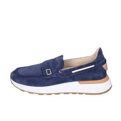 scarpe uomo MOMA mocassini blu camoscio 4FS413-CRPG BC818 Sottocosto